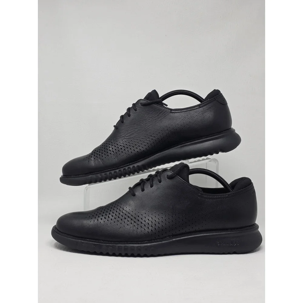 Cole Haan Mens Size 10.5M 2.ZeroGrand Lined Laser Wingtip Oxford Black C23832